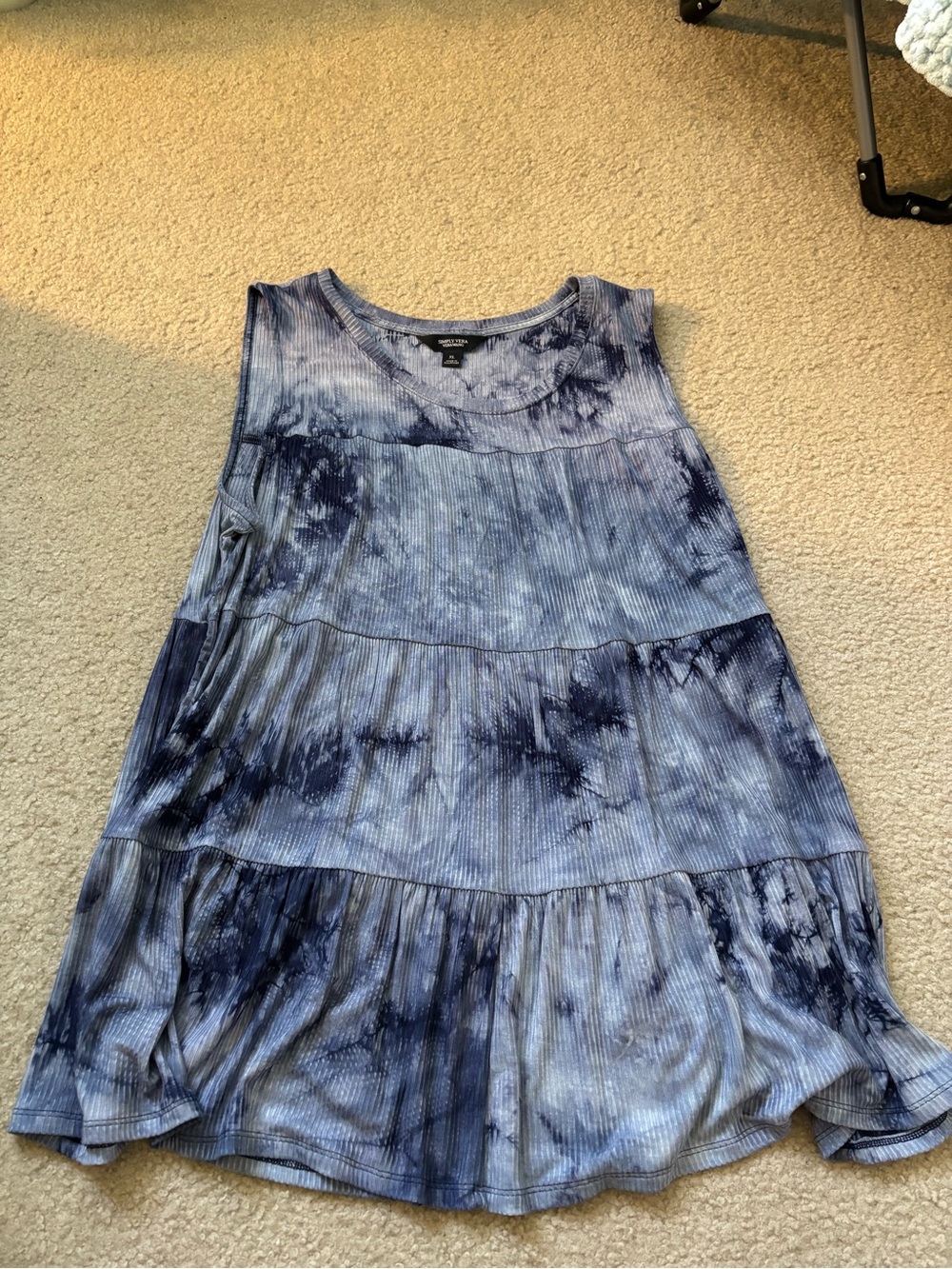 Sleeveless Tie-Dye Tiered Tank Top - NWT